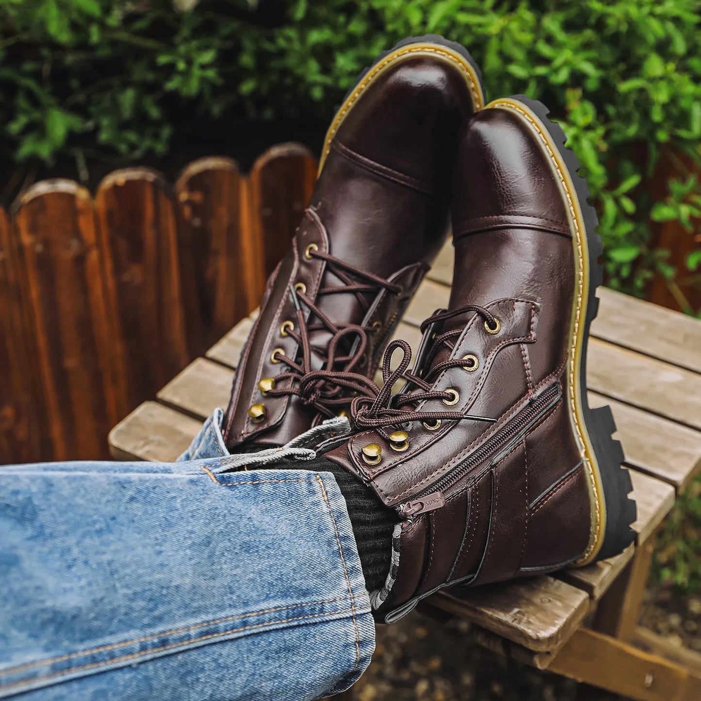 size 38-48 motorcycle boots men footwear man designer shoes ankle boots botines botas moto hombre botas casuales