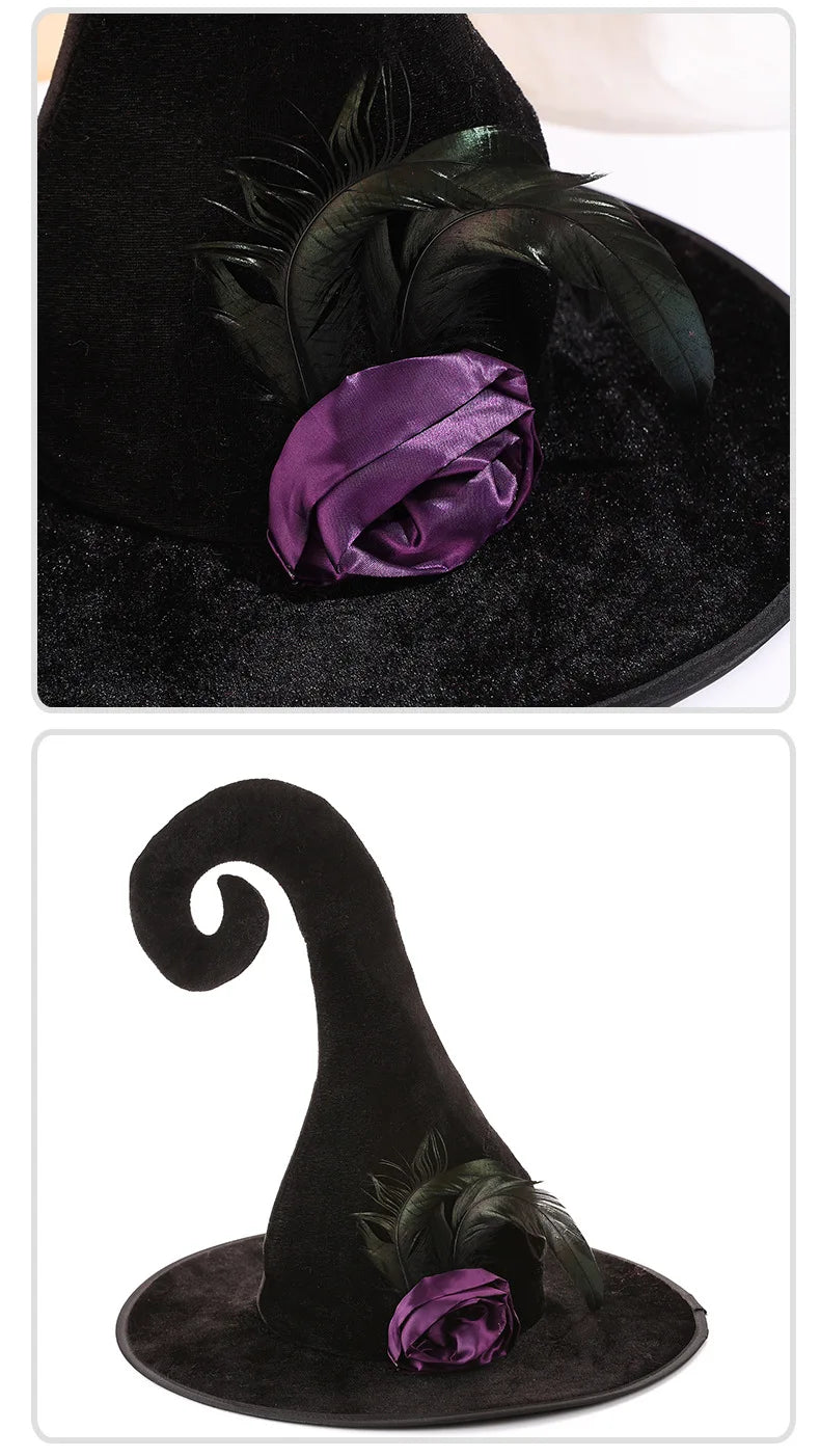Witch Hat Halloween Costume Dress Up Festival Ghost Cosplay Costume Halloween Party Funny Dress up Props