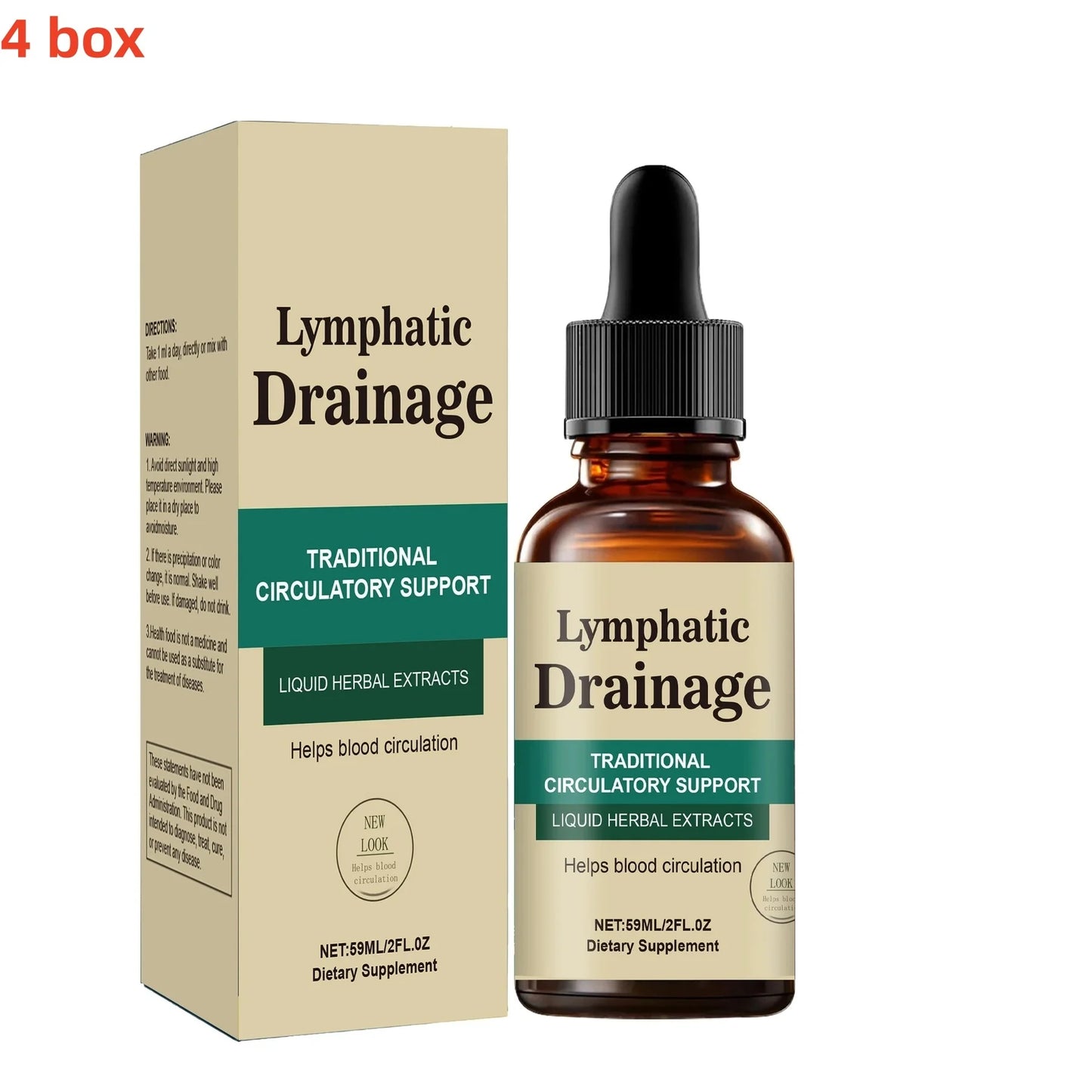 59 ML Lymphatic Drainage Supplement - Support Liquid Herbal Extracts Immune Support, Cleanse & Detox