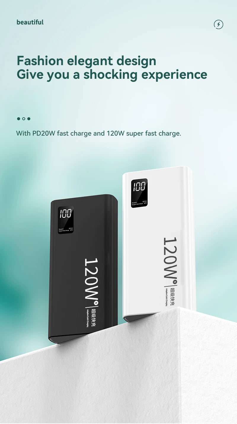 Lenovo Original 500000mAh Powerbank External Spare Battery Portable Charger For Xiaomi iPhone Super Fast Charging PowerBank