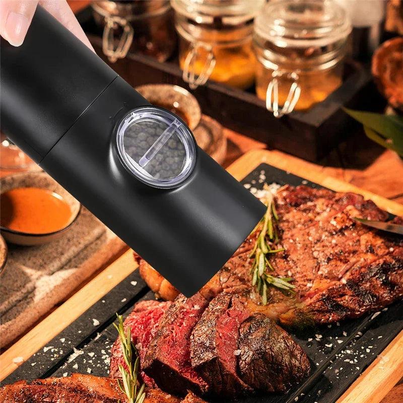 Electric Automatic Salt and Pepper Grinder Set with Led Light Grinder Set Spice Mill Adjustable Spices Grinder Kitchen Tools