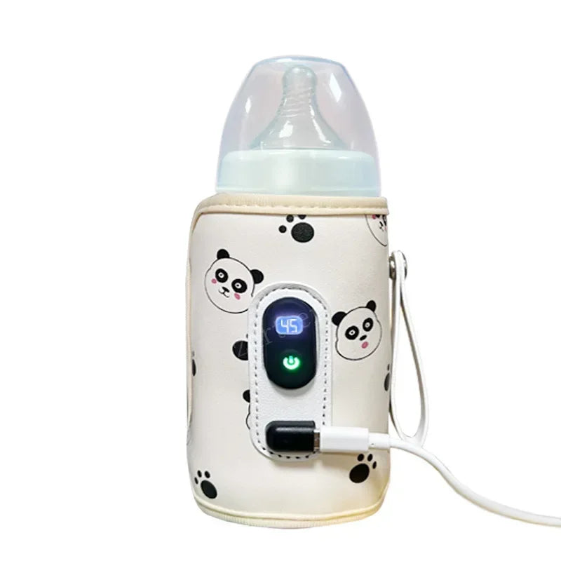 Portable Baby Milk Warmer Guardian Travel Digital Display Nursing Bottle USB Baby Bottle Hot Bag Universal Heater