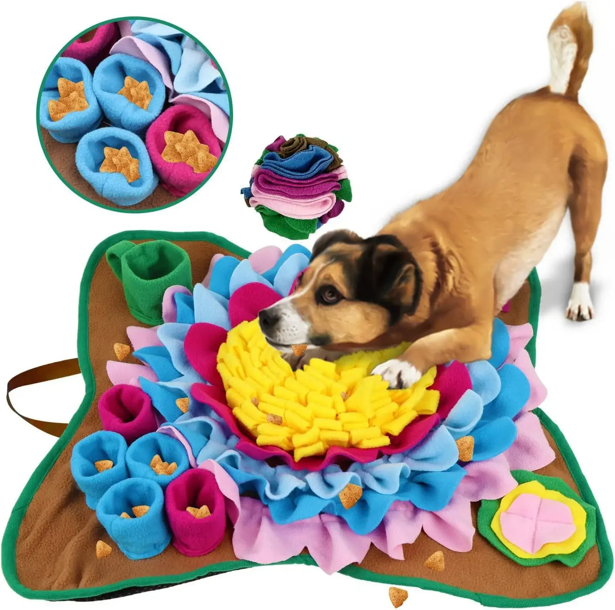 Pet Snuffle Mat for Dogs Interactive Feed Puzzle Boredom Encourages Natural Foraging Skills Pets Eco-friendly Training Blanket