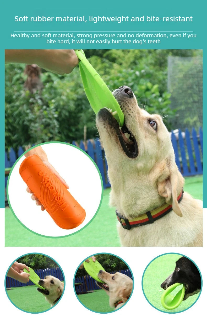 Dog Flying Saucer Interactive Funny Pet Cat Toy Dog Game Flying Discs Resistant Chew Puppy Training  Pet Dog Supplies