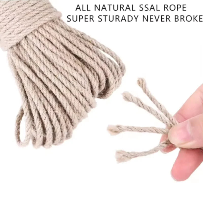 Sisal Rope Cat Tree Scratching Post Toy Cat Climbing Frame Replacement Rope Desk Legs Binding Rope for Cat Sharpen Claw
