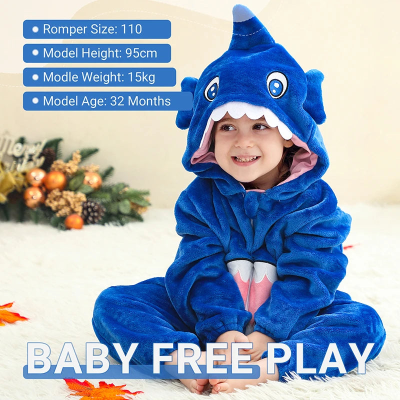 MICHLEY Halloween Lion Baby Rompers Clothes Hooded Flannel Cosplay Toddler Infant Pajamas Bodysuit Jumpsuit Costume For Kids Boy