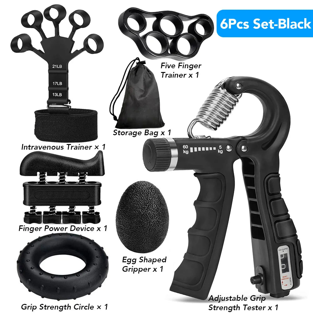 5-60Kg Adjustable Heavy Hand Gripper Fitness Hand Exerciser Grip Wrist Training Finger Gripper Hand Strengthener for Patient