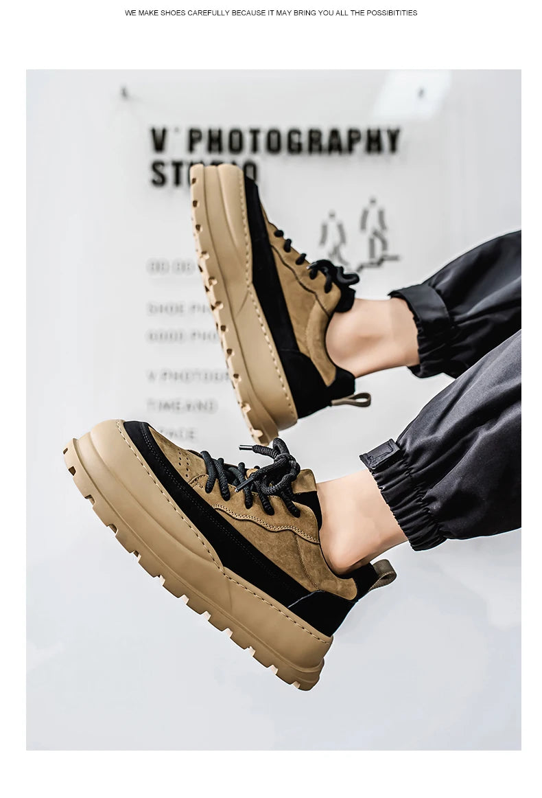 Loafers Casual Sneaker Thick Bottom Men's Sneakers Fashion Sports and Leisure Wear-resistant Shoes for Men Soft and Comfortable