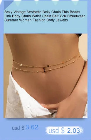 Salircon Punk Imitation Pearl Double Layer Waist Chain Gothic Red Crystal Bead Pendant Belly Chain Women Sexy Trend Body Jewelry