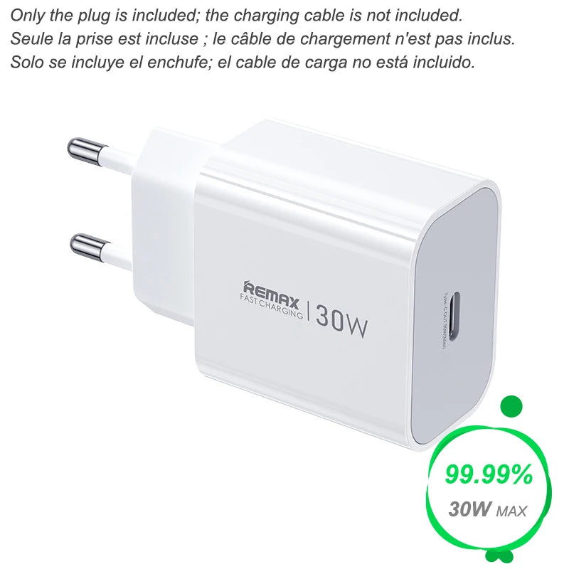 HAPPOIRO PD 30W Type C Fast Charger Cable for iPhone 17 16 15 Pro Max iPad Charger Adapter EU Plug Wall Chargers 1m 2m