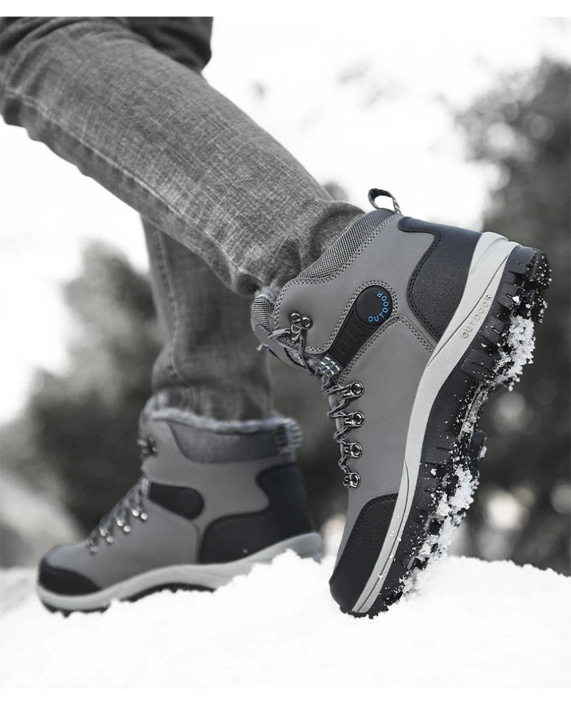 Winter Large Size Plus Velvet Thickened Warm Snow Boots Outdoor Men's High-Top Northeast Cotton Boots Comfortable And Casual