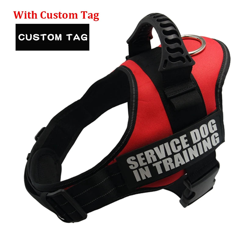 Adjustable Nylon Dog harness Personalized Reflective Pet Harness for Small Medium Large Dogs  No Pull Dog Harness Leash