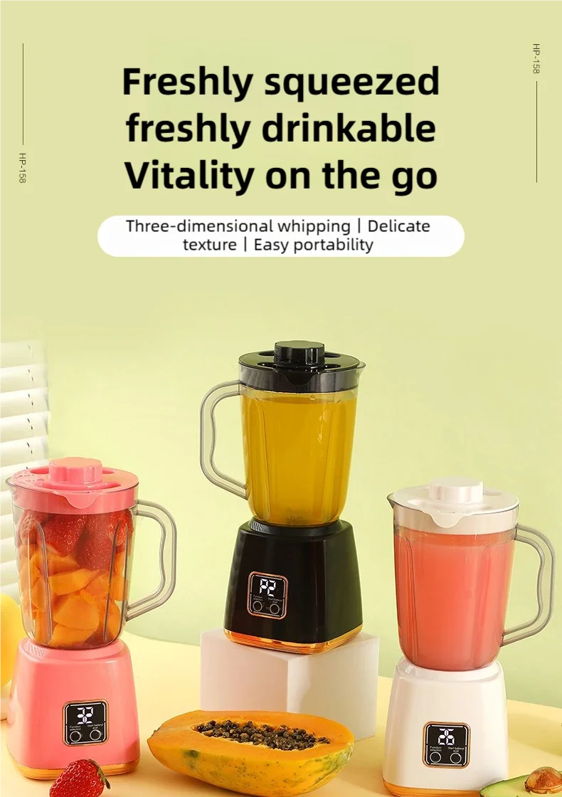 TINSOL Electric Juicer Portable Blender 10 Blades Multifunctional Juice Blender Fresh Juice Smoothie Blender Food Processor