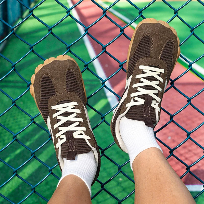 New Wide-toe Men's Shoes Casual Soft Sole Wide-Toe Shoes Walking Sneakers Breathable Mesh Comfortable Barefoot Shoes Big Size 48