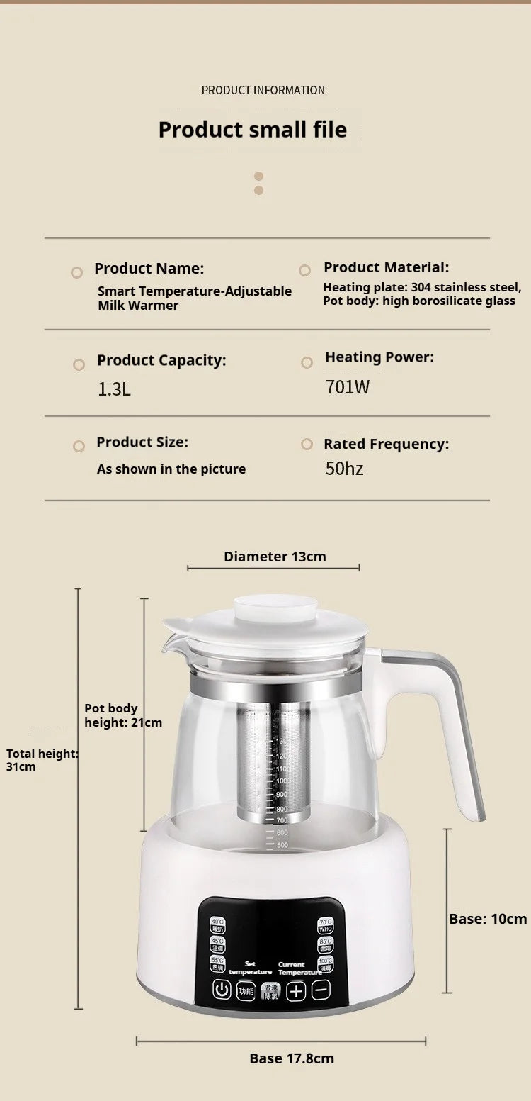 1.3L Household Constant Temperature Kettle, Fast Boiling Kettle, Baby Milk Regulator, Electric Kettle, Durable Health Pot