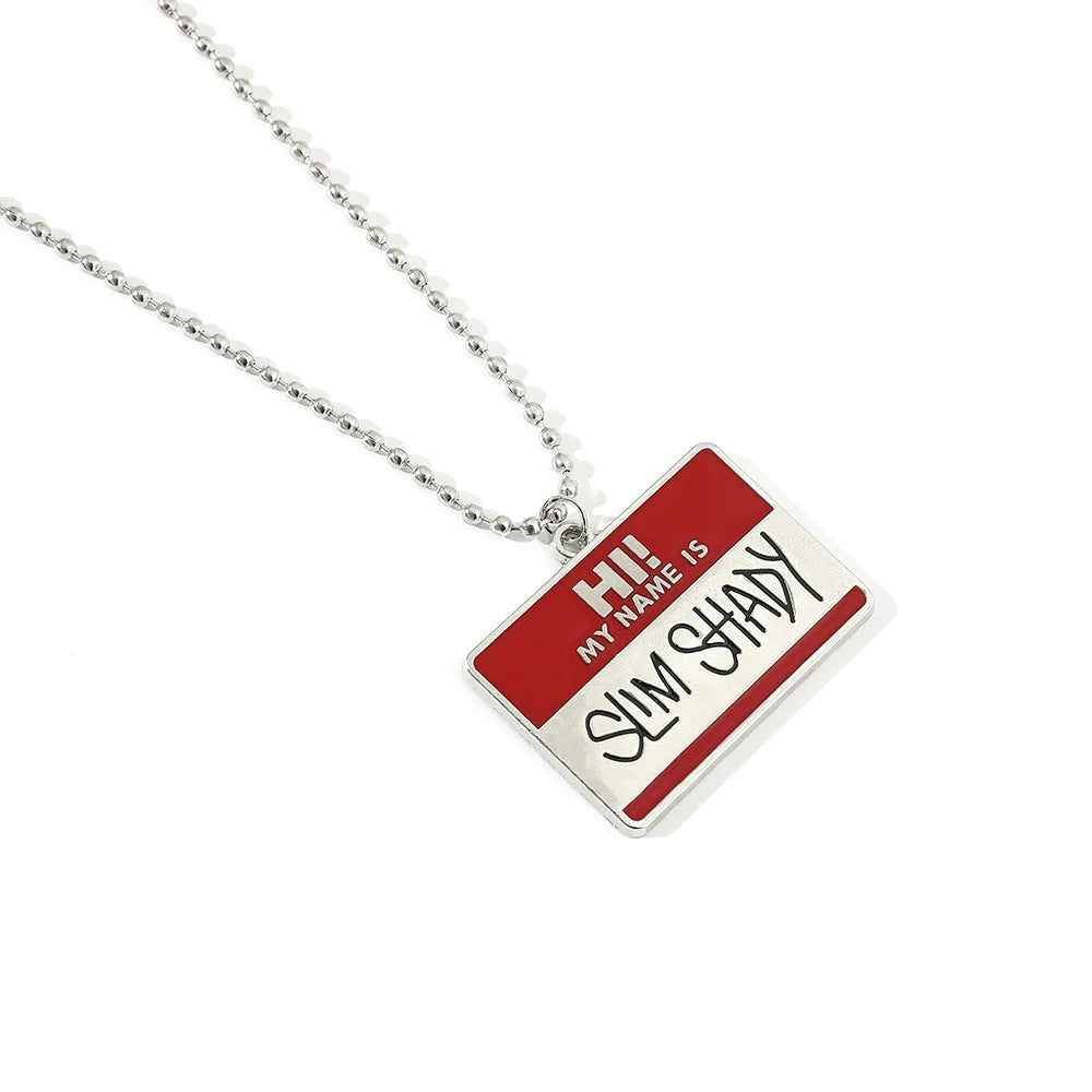 POTCET Eminem Men's Fashionable Versatile 2026 Hip Hop Jewelry Pendant Necklace - Trendy Souvenir for Boyfriend