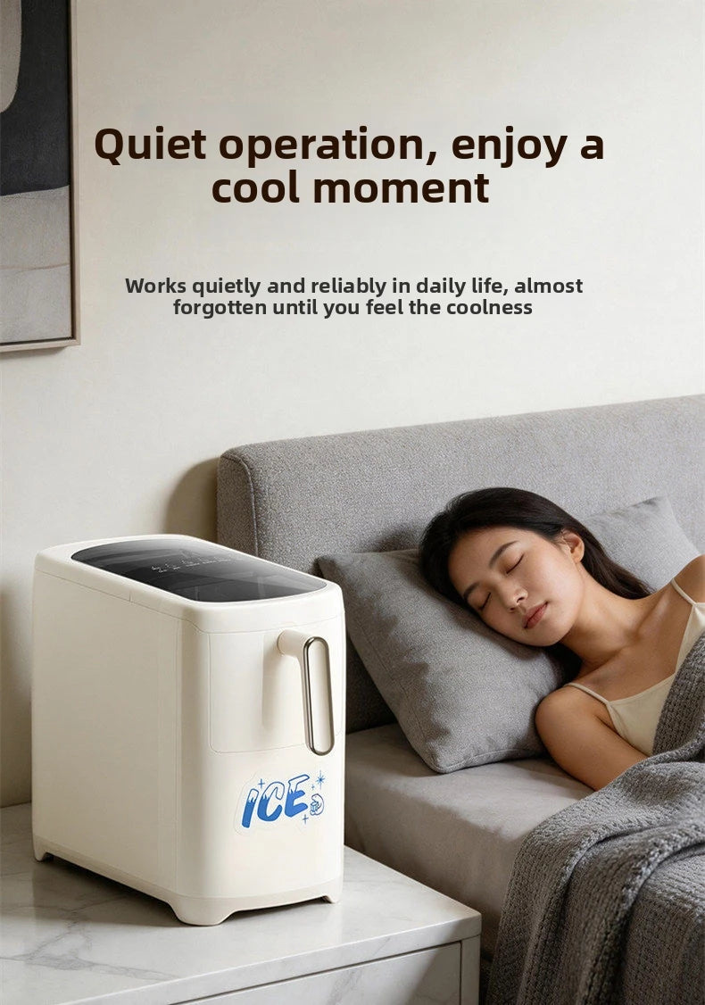 Mini Ice Maker Machine for Home Dorm Student, Portable Automatic Ice Maker with Small Power, Compact Countertop Ice Cube Maker,