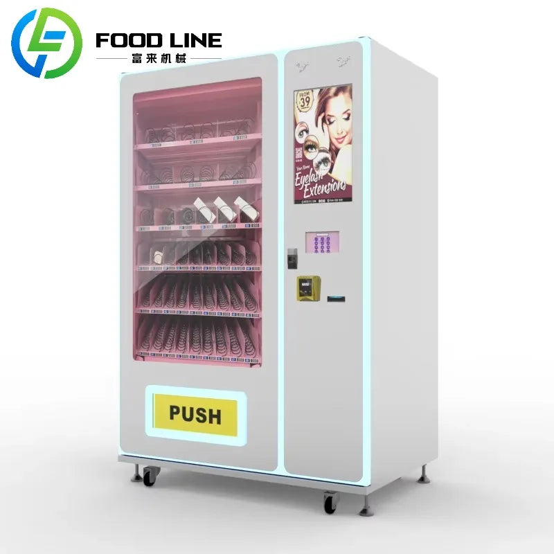 Digital Beauty Vending Machine Touch Screen Automated Cosmetic Dispenser for Eyelash and Wig Products
