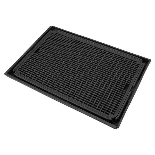 Cat Litter Mat Plastic Double Layer Washable Cat Litter Box Anti Slip Bottom 41x28cm Spacious Cat Litter Catcher Mat