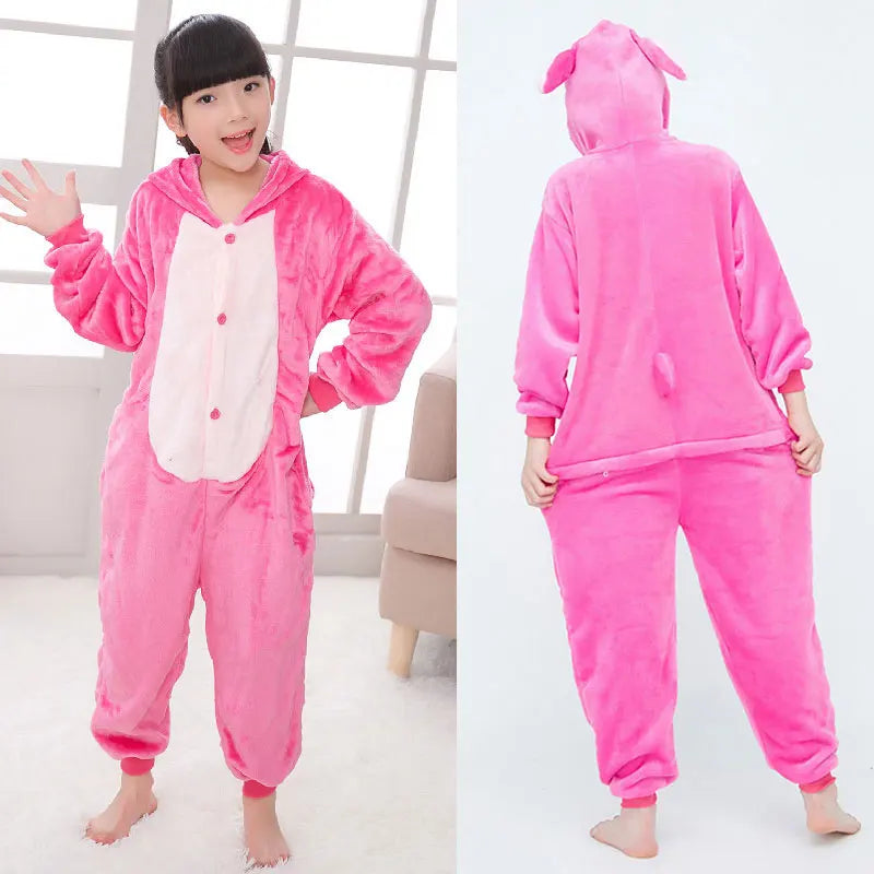 2024 Kigurumi Cat Onesie Kids Unicorn Pajamas For Children Animal Cartoon Blanket Sleepers Baby Costume Winter Boy Girl Jumspuit