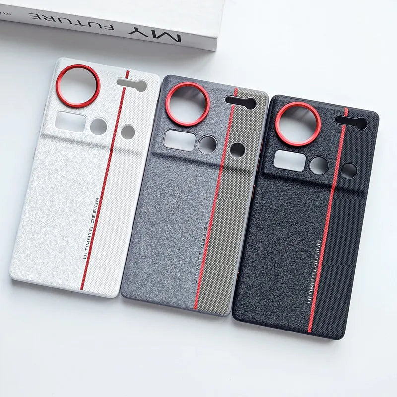 For ZTE Nubia Z70 Z80 Ultra ,Z70s Ultra Case ELVEV High Quality Splicing PU Leather Hard PC Phone Cover