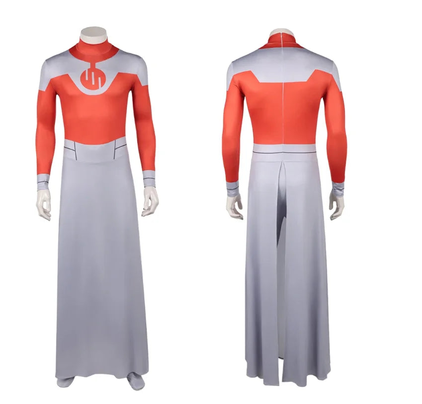 2026 Fancy Invincible Thragg Cosplay Costume Jumpsuit Cloak Performance Disguise Outfit Adult Role-playing Halloween Carnival