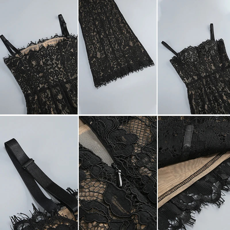 Women’s Cocktail Dress Sexy Lace Hollow Out Transparent Sleeveless Slim Fit Maxi Party Club Evening Gown White Long Dresses