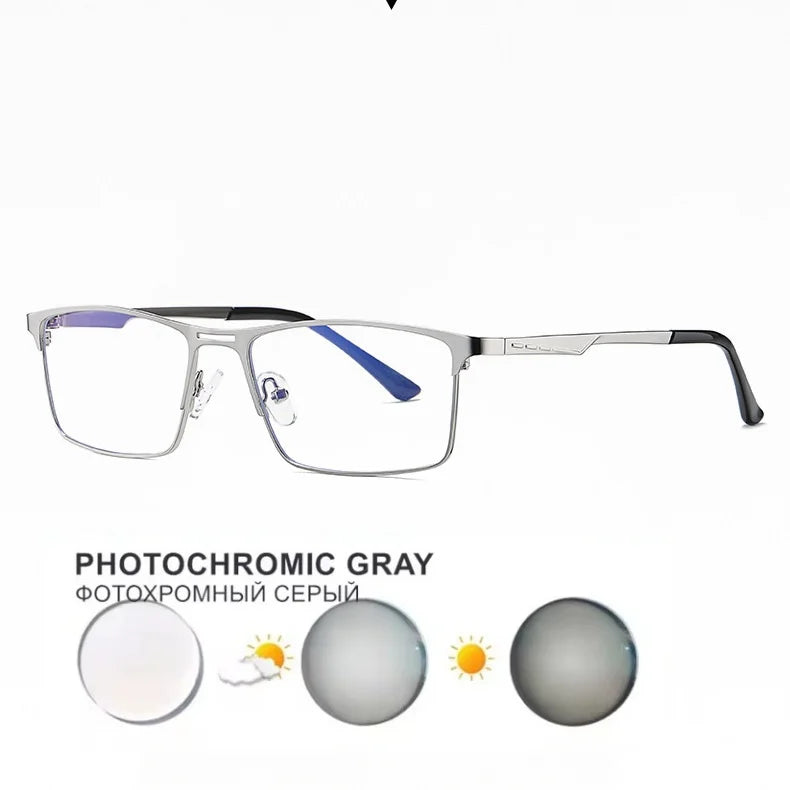 Fashion Metal Myopia Classic Color Changing Glasses Ball Luminosity0 ~ 600Degree
