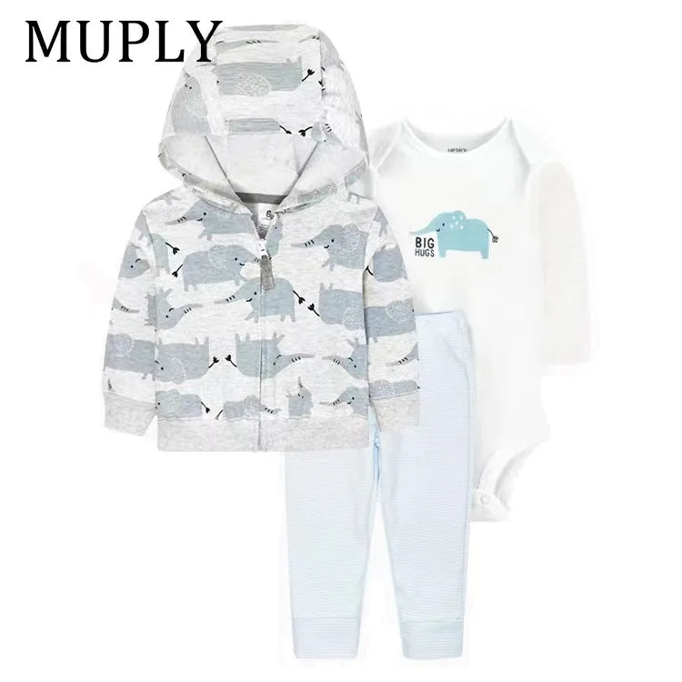 3-piece Suit Summer Baby Clothes Sets Baby Short Sleeve Shorts Cover Clothes Cute Girls Bebe Children Cotton 100% Clothing 6-24M