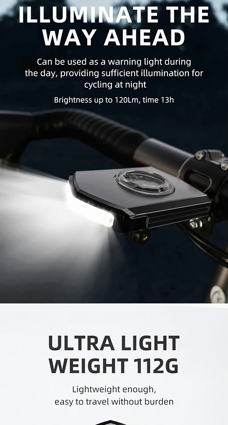 CYCLAMI RVL01 Bicycle Headlight Daytime  Front Light 5000mAh Bike Safety Visibility Cycling Light for Garmin XOSS IGS Charging