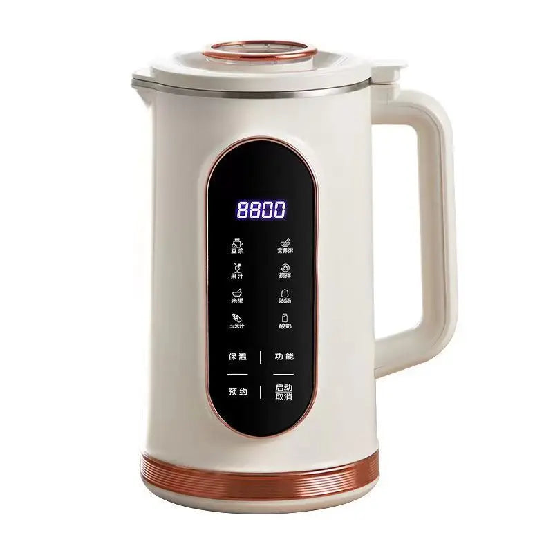 1500ml Multi-Function Electric Soy Milk Maker with Large Touchscreen Display, 10-Blade Mixer, Blender, and Nut Milk Maker