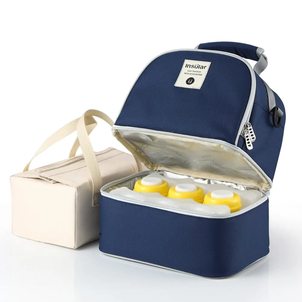 Mummy Diaper Backpack Baby Milk Food Storage Thermal Bags Warmer with Feeding Bottle Thermal Keeps Drinks Cool Travel Backpack