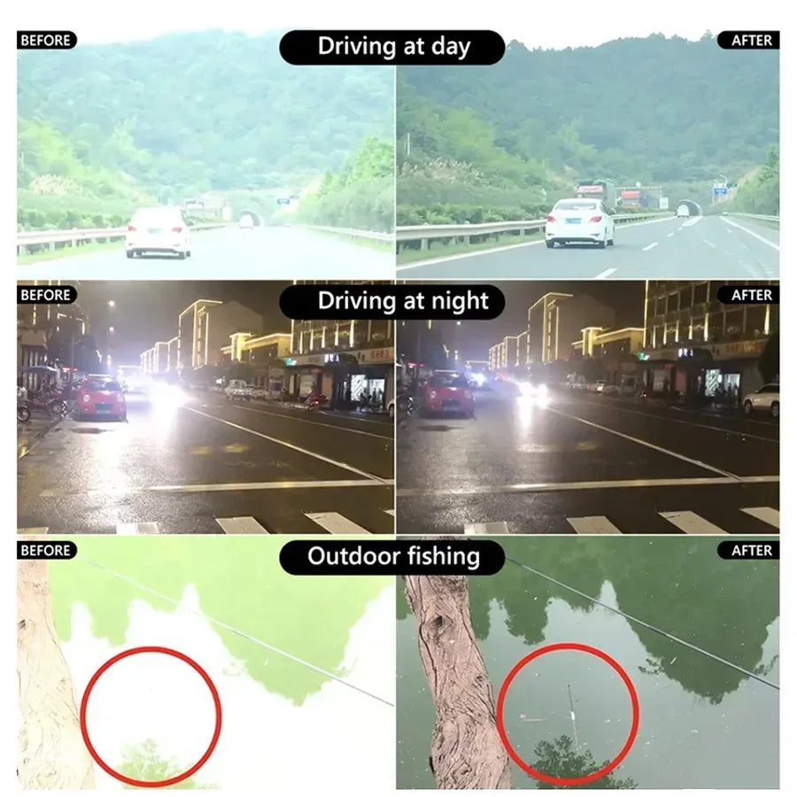 Men Photochromic Polarized Sunglasses Day Night Dual Use Color Changing Driving Fishing  Anti Glare UV Night Vision Glasses 1PC