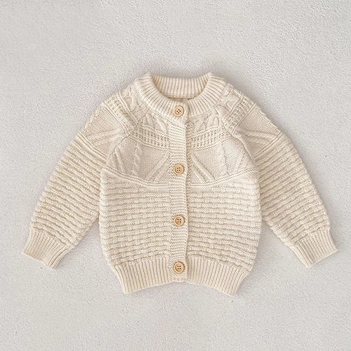 2025 New Autumn 0-3Yrs Newborn Baby Girls Sweater Coat Infant Baby Girls Knitting Cardigan Sweater Long Sleeve Cardigan Coat
