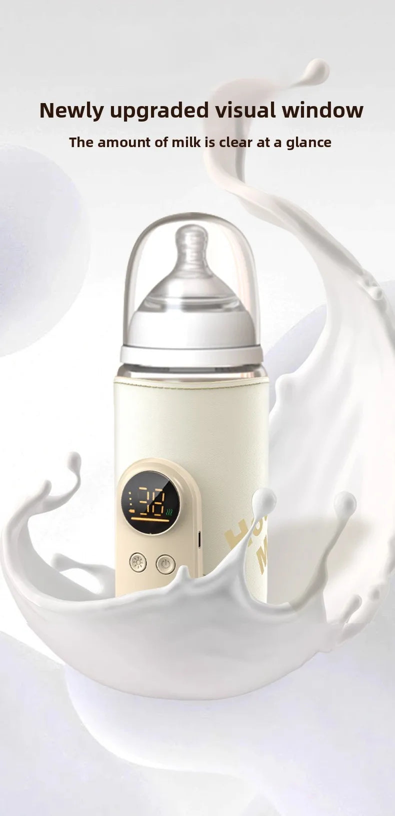 6000mAh Baby Bottle Warmer 6 Heat Level Multifunction Breast Milk Warmer Accurate Temperature Control Baby Bottle Heat