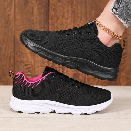Breathable Women Running Shoes Comfortable Versatile Lightweight Non Slip Outdoor Exercise Shoes  Lace Up Tennis Women Sneakers