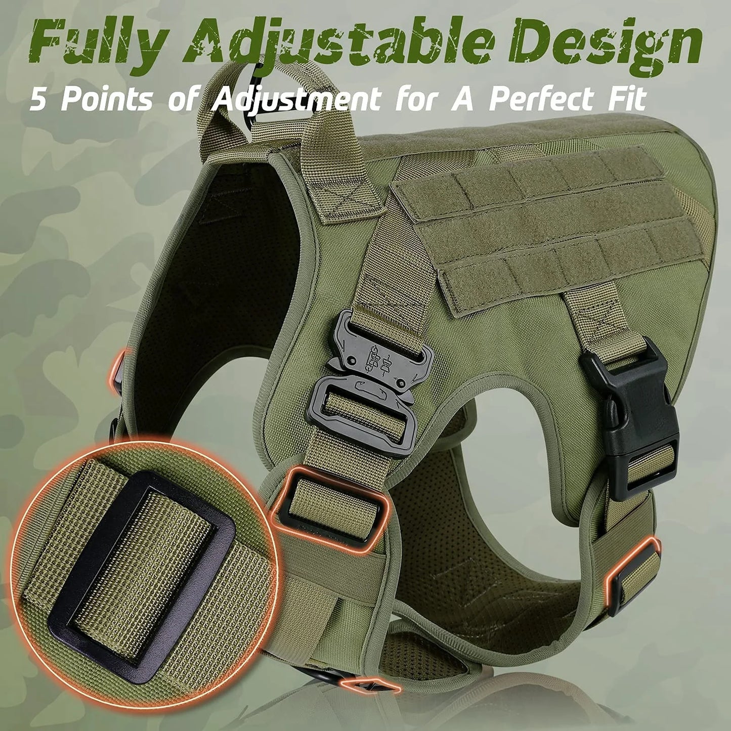 Tactical Military Vest Pet German Shepherd Golden Retriever Tactical Training Dog Harness and Leash Set For All Breeds Dogs
