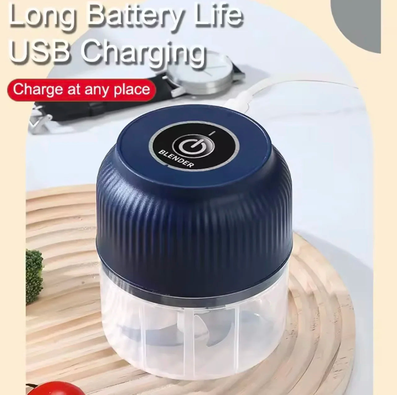 Mini Electric Garlic Masher Crusher Wireless USB Rechargeable Vegetable Chopper Garlic Crusher Food Chopper Kitchen Gadgets New