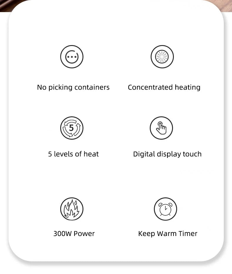220V Cup Heater Electric Stove Hot Cooker Plate Boil Water Hot Tea Maker Coffee Milk Warmer Heating Pad Insulation Base Coaster
