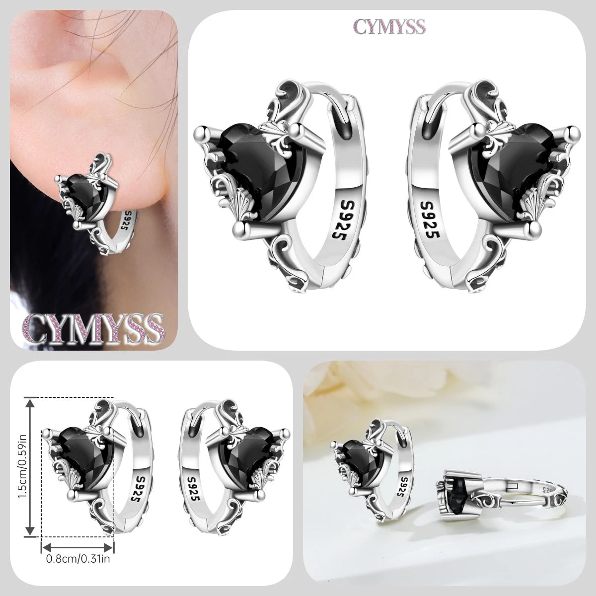 925 Sterling Silver Needle Iris Flower Hoop Earrings for Women Original Elegant Versatile Jewelry Birthday Party Fine Gift 2026