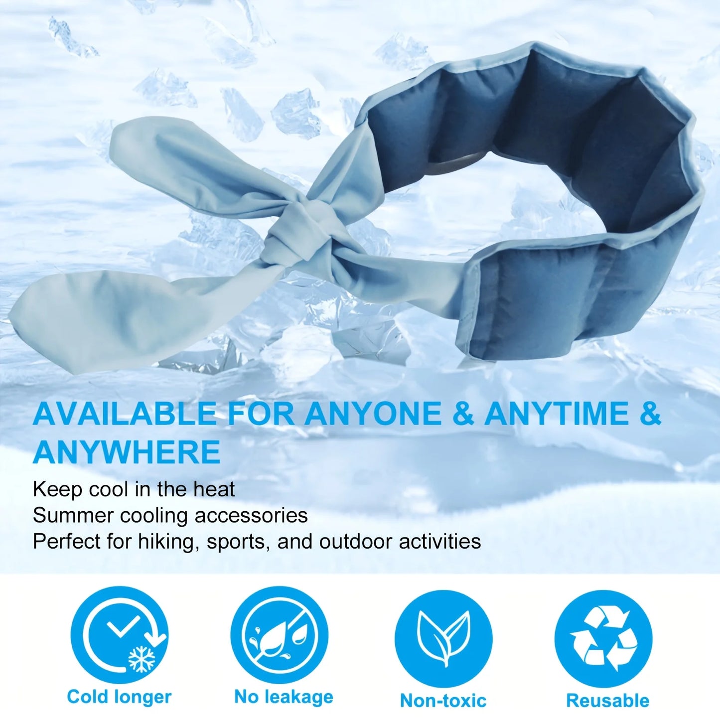 Water-absorbing cooling ice neck towel, the ultimate sports cooling essential