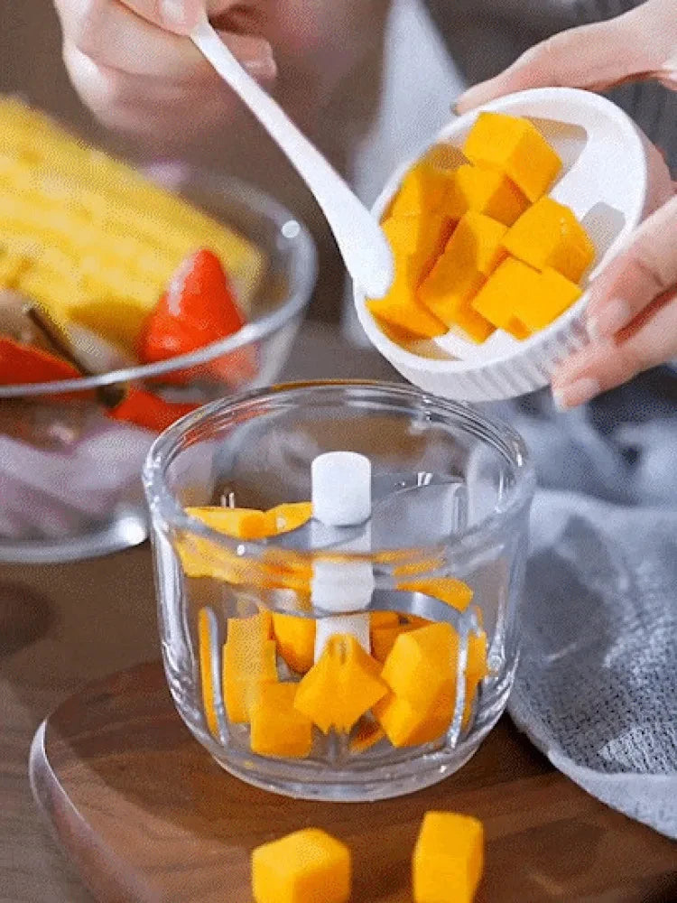 260ml Electric Garlic Grinder Onion Chopper with 1 Button Start Meat Grinder Kitchen Food Vegetable Mixer