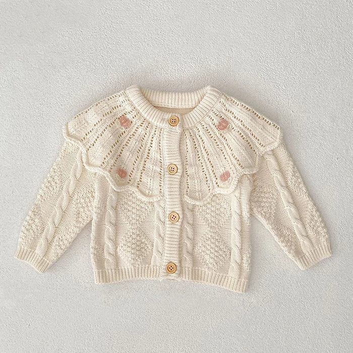2025 New Autumn 0-3Yrs Newborn Baby Girls Sweater Coat Infant Baby Girls Knitting Cardigan Sweater Long Sleeve Cardigan Coat