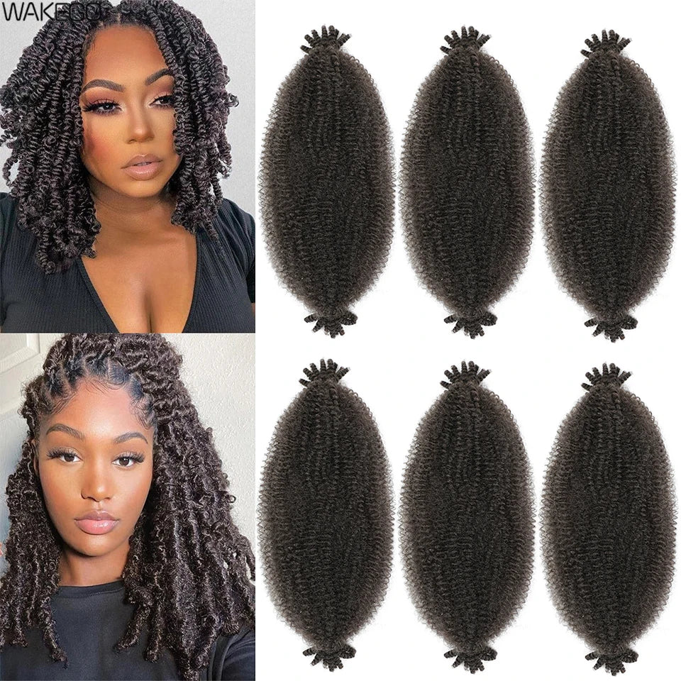 Marley Twist Braiding Hair Ginger Burgundy Ombre Brown Black Springy Afro Twist Hair PreFluffed Spring Twist Kinky Braiding Hair