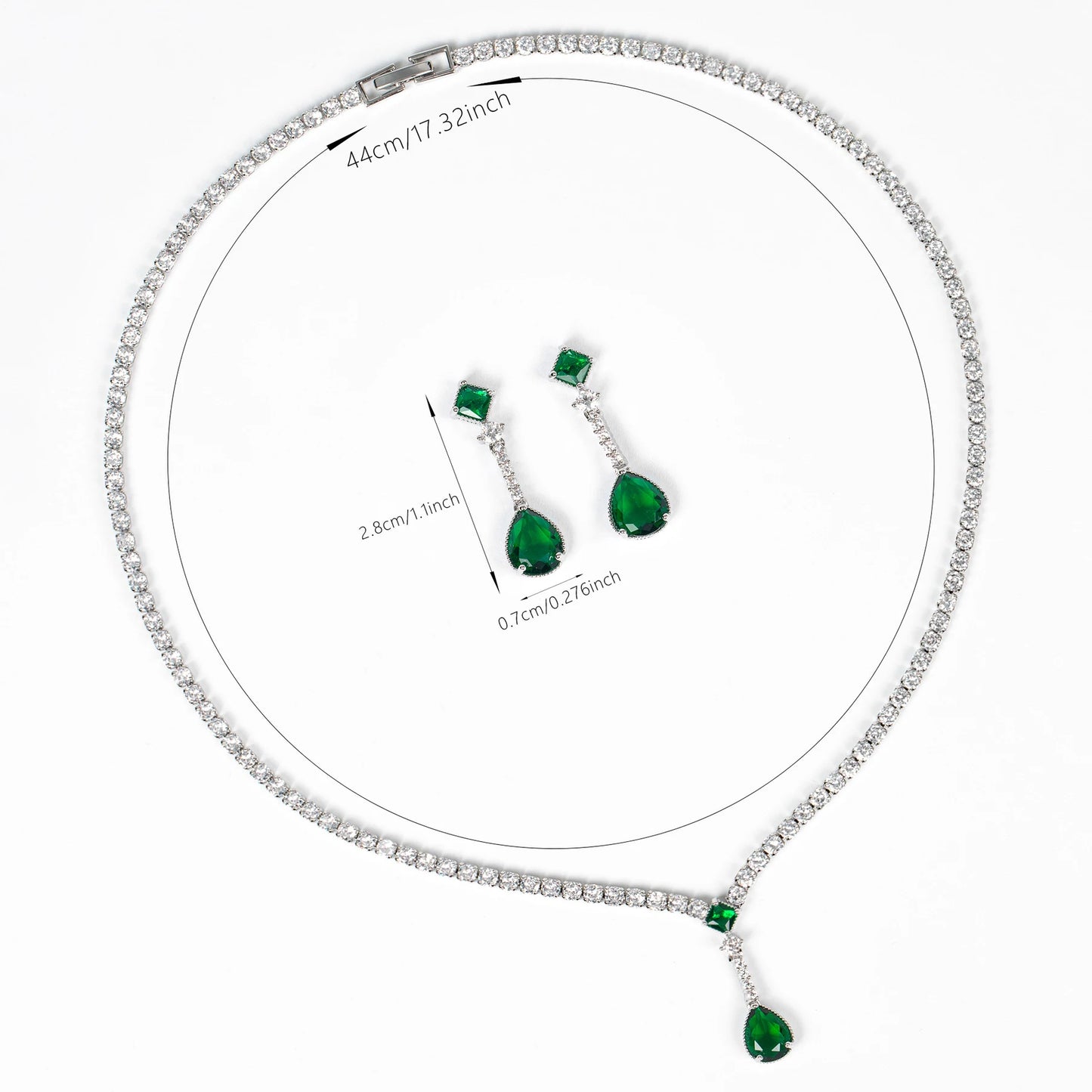 Simple Jewellery 2 Pcs Delicate Drops Pendant Necklace Earrings Daily Women Dating Party Banquet Wedding Travel Gift M-649
