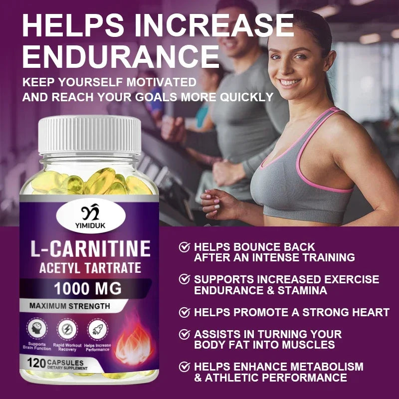 L Carnitine Supplement - Fast Absorbing, Convert Fat to Energy, Support Lean Muscle, Boost Workout Performance & Metabolism