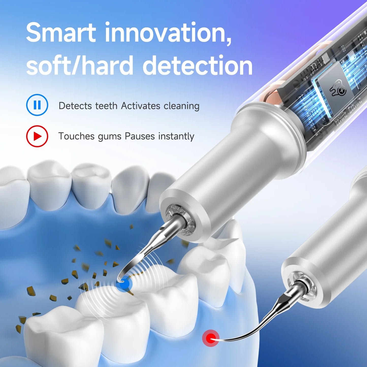 Electric Ultrasonic Dental Scaler 5 Smart Modes T11 Dental Tarter Calculus Cleaning Plaque Tooth Stains Remover Teeth Whitening