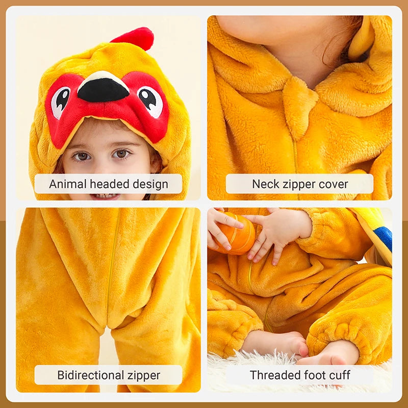 MICHLEY Halloween Lion Baby Rompers Clothes Hooded Flannel Cosplay Toddler Infant Pajamas Bodysuit Jumpsuit Costume For Kids Boy