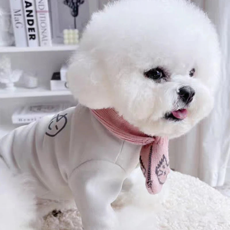 Solid Pet Fleece Dog Hoodies High Collar Dog Clothes Autumn Winter Puppy Warm Clothes Plush Dog Undershirt Chihuahua Cat Shirts