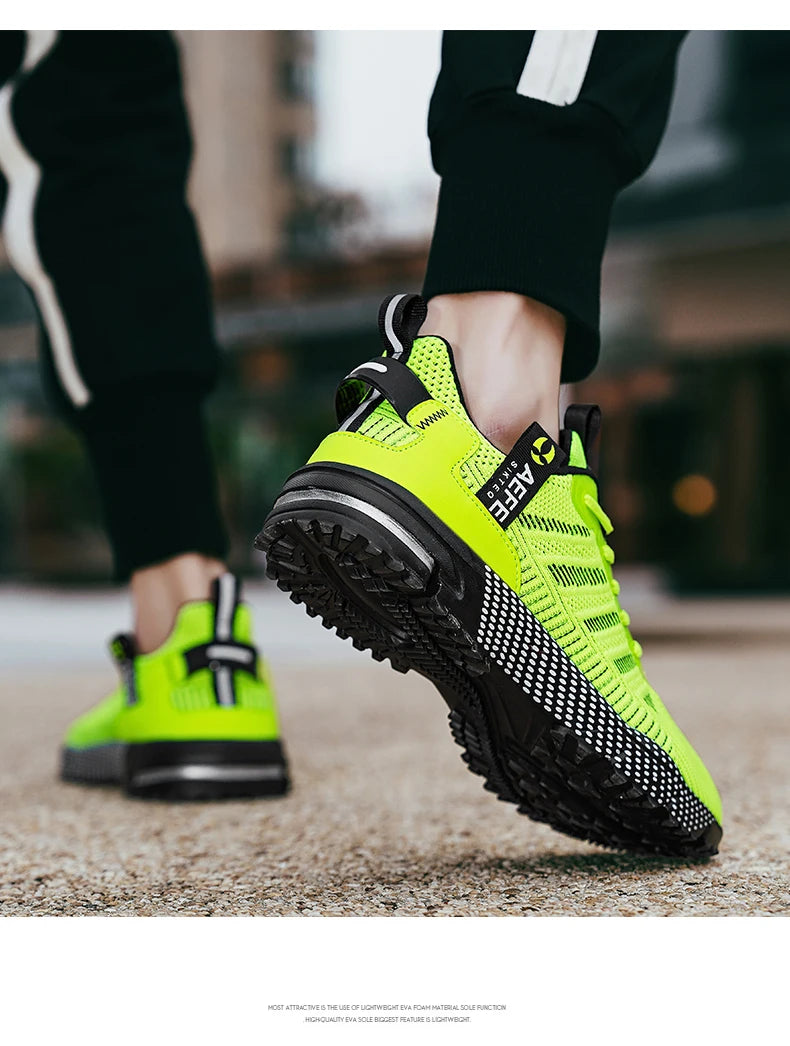 YRZL Men Casual Sport Shoes Breathable Lightweight Sneakers Outdoor Mesh Running Shoes Athletic Jogging Tenis Walking Shoes Man
